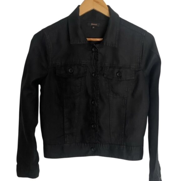 Quince 100% European Linen Jacket in Black XSmall - Picture 2 of 5